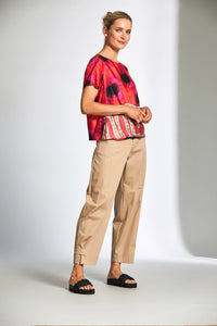 Peruzzi Print Top In Tomato S25130