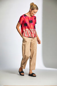 Peruzzi Print Top In Tomato S25130