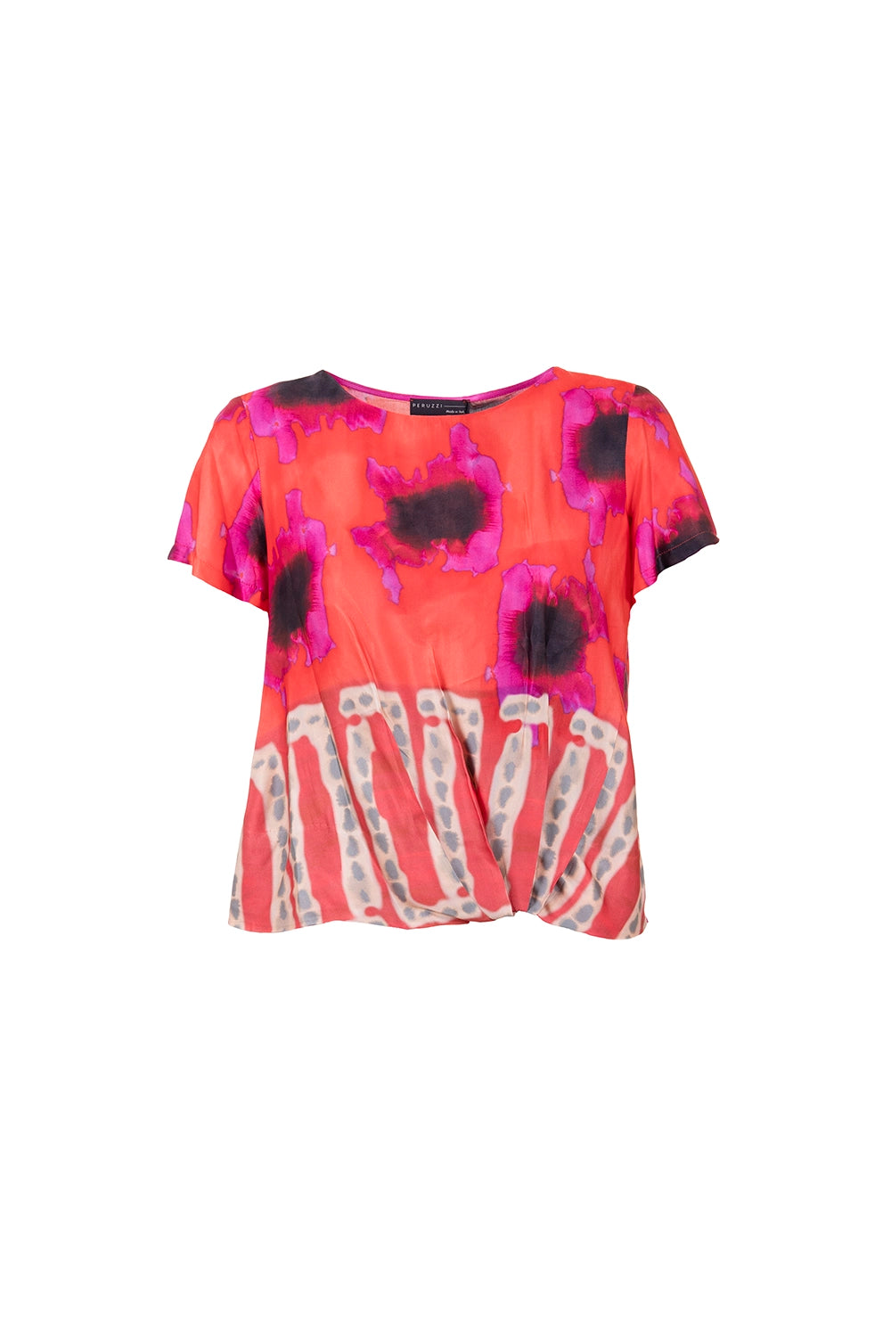 Peruzzi Print Top In Tomato S25130