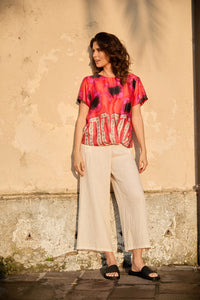 Peruzzi Print Top In Tomato S25130