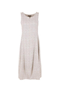 Peruzzi Tech Print Dress In Sand S25503