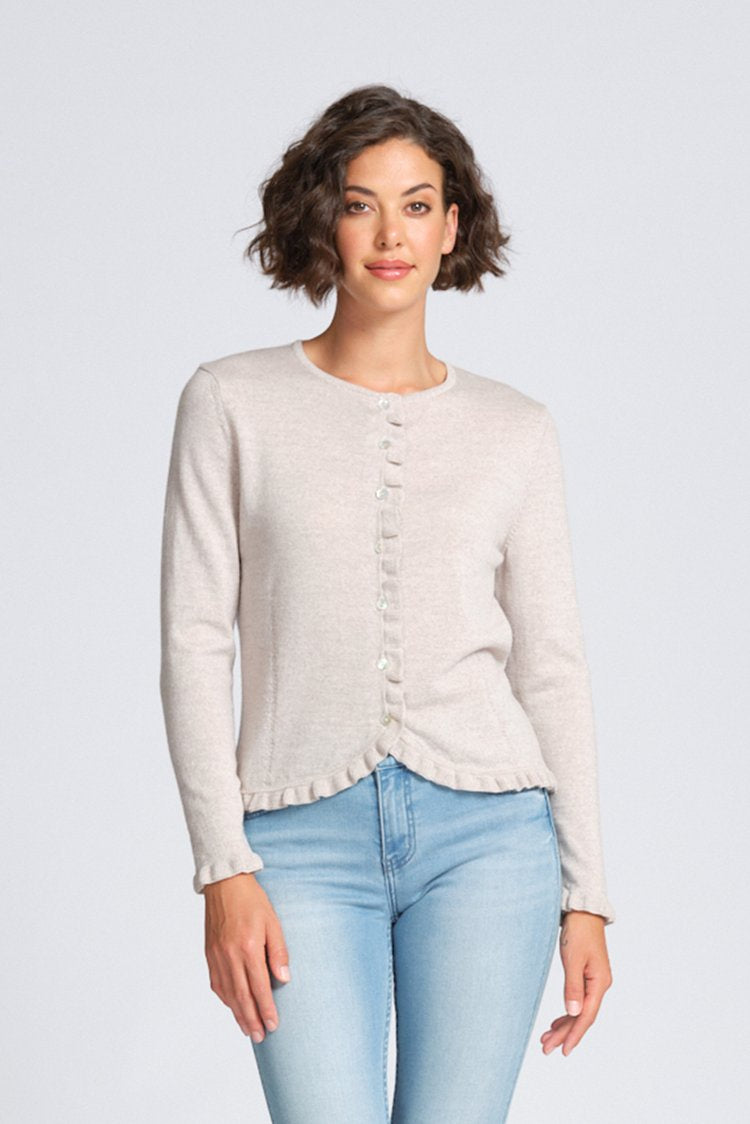 Ruffle hot sale edge cardigan