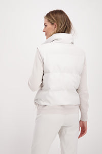 Monari Quilted Leather Look Vest M806536