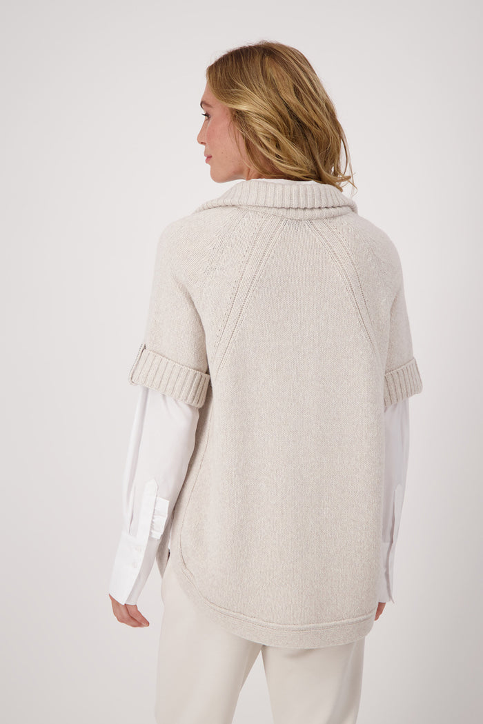 Monari Knitted Jacket with Stand Up Collar M806676
