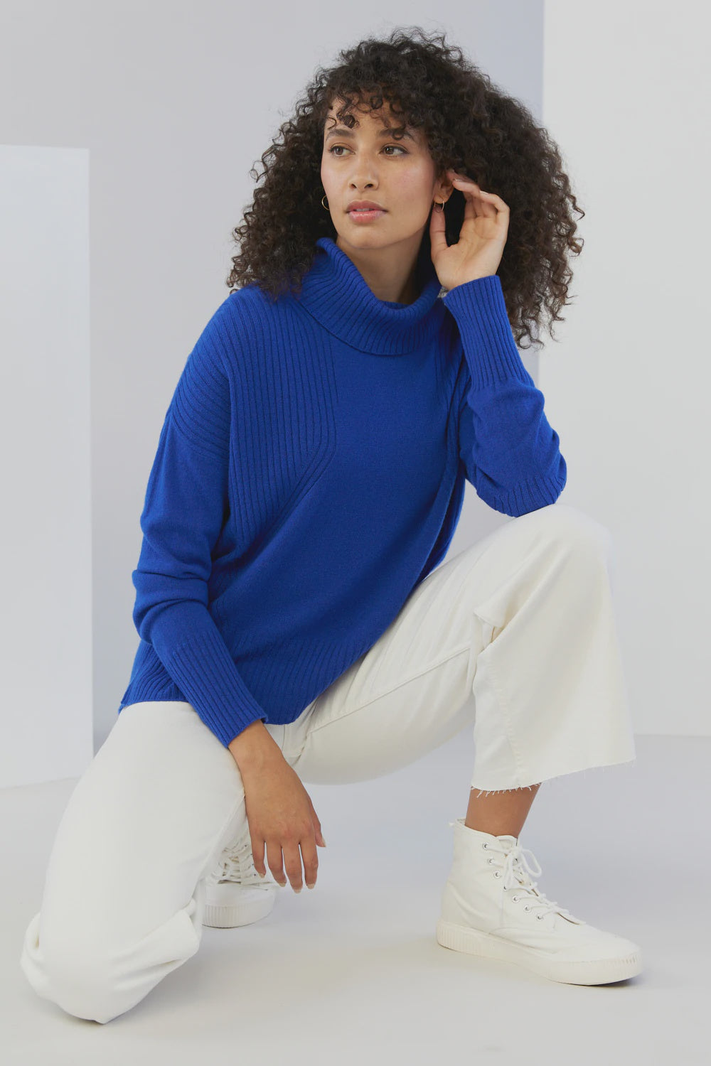 Mia Fratino Ribbed Roll Neck Sweater 16106