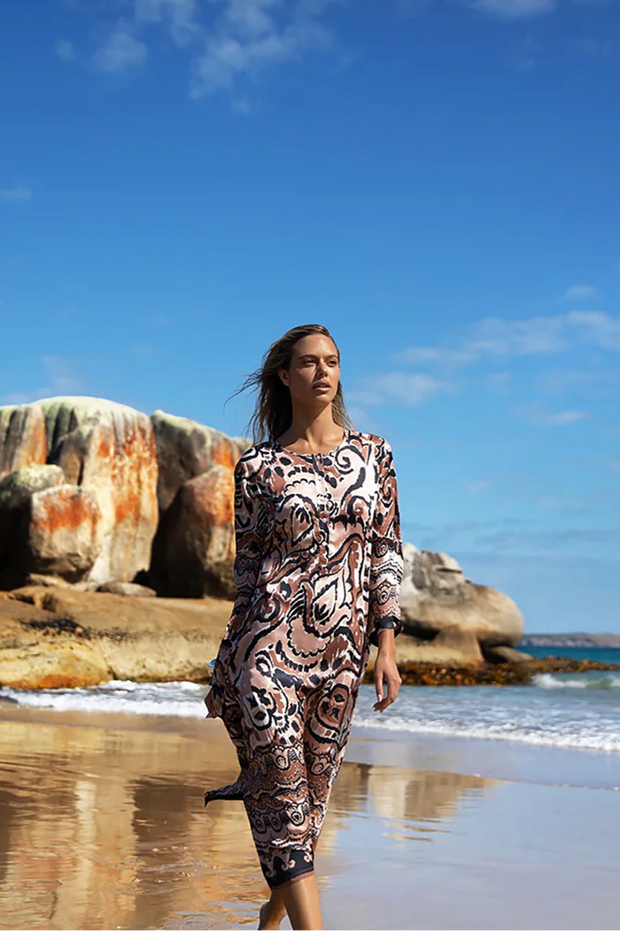 One Season Llew Maxi - Valencia-Cupro-Mocha