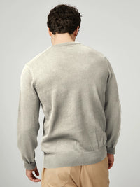Ben Sherman Textured Front Crew Neck Sweatshirt in Ivory B0077610