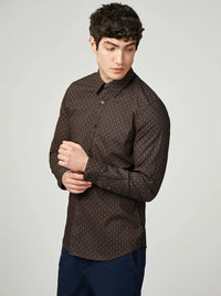 Ben Sherman Linear Geo Print Long Sleeve Shirt B0077832