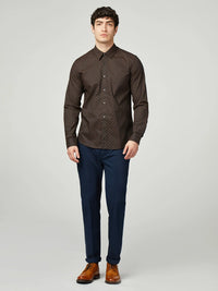 Ben Sherman Linear Geo Print Long Sleeve Shirt B0077832