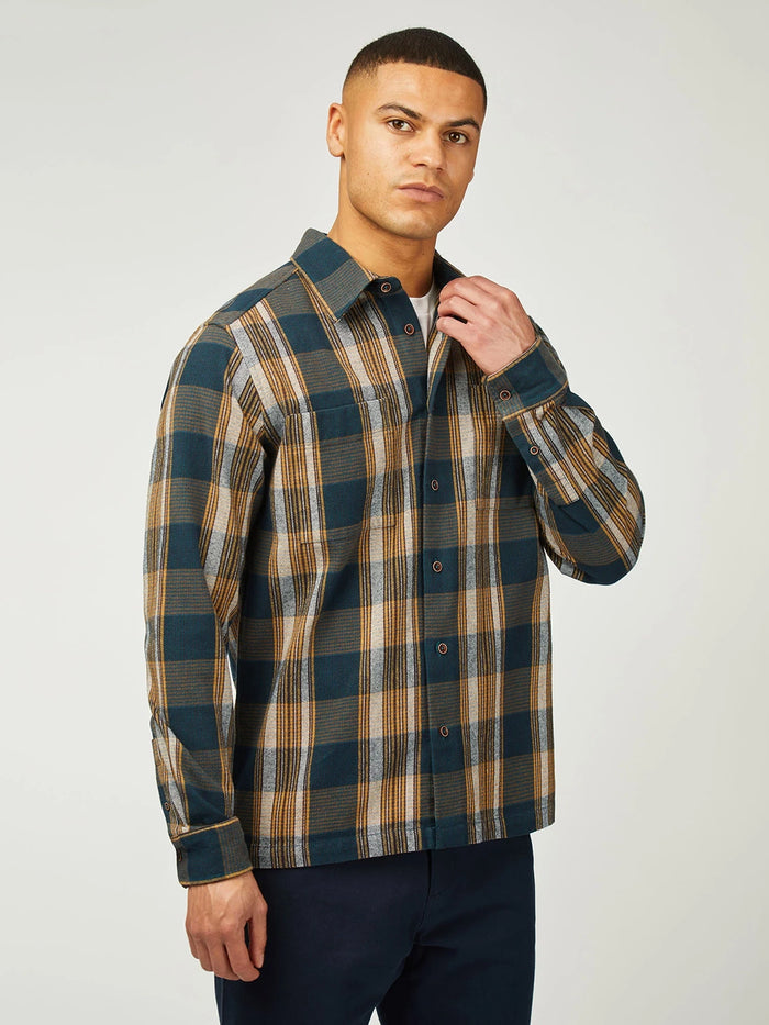 Ben Sherman Twill Check Overshirt B0077851