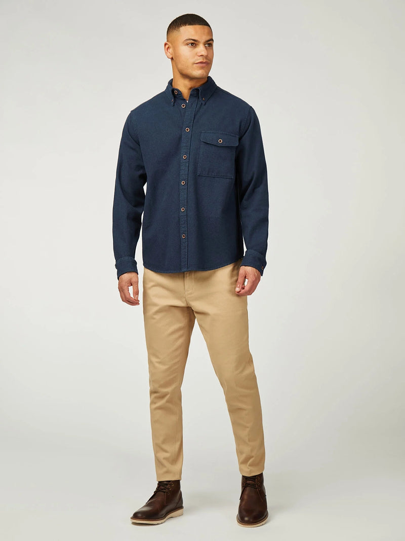 Ben Sherman Brushed Overshirt in Navy B0077855