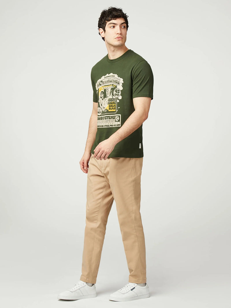 Ben Sherman Notting Hill Carnival Tee in Green B0078245