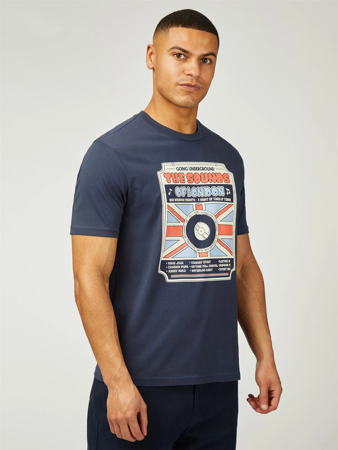 Ben Sherman The Sounds Of London Tee in Blue B0078246