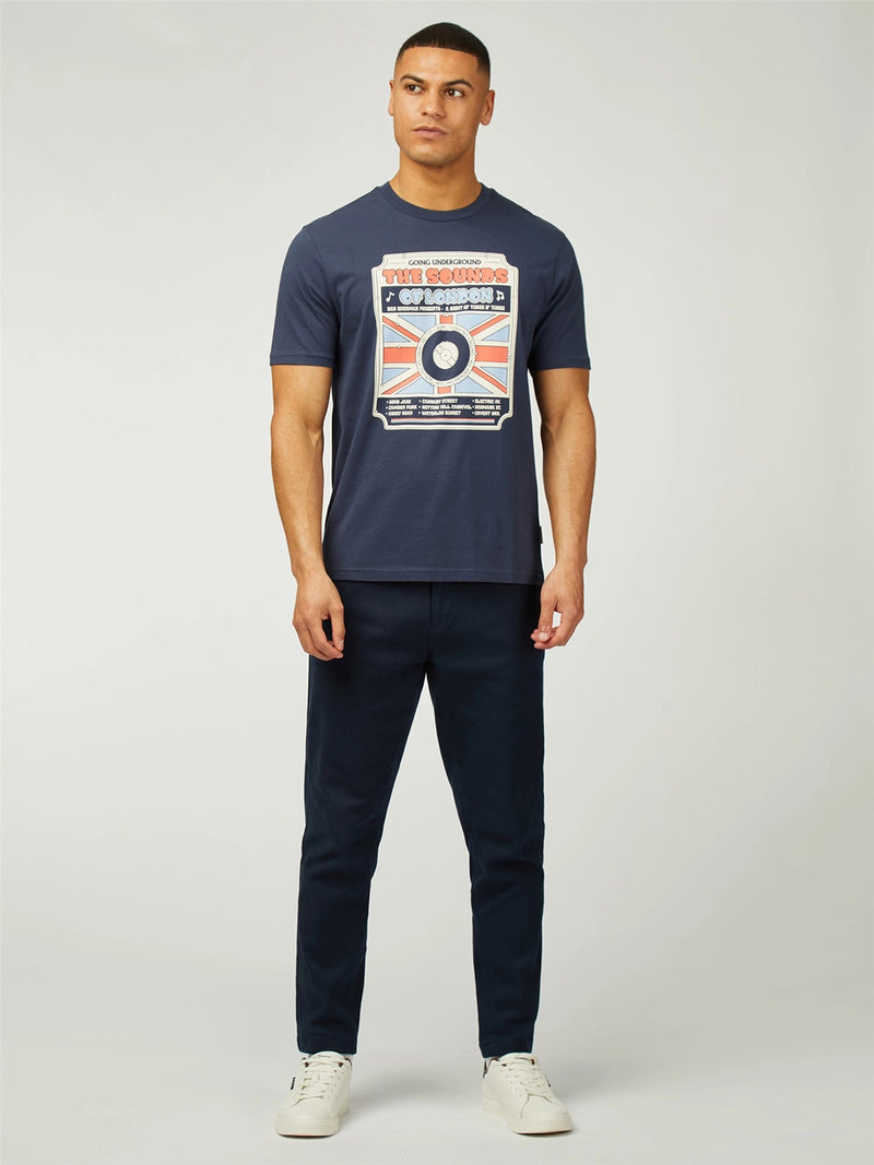 Ben Sherman The Sounds Of London Tee in Blue B0078246