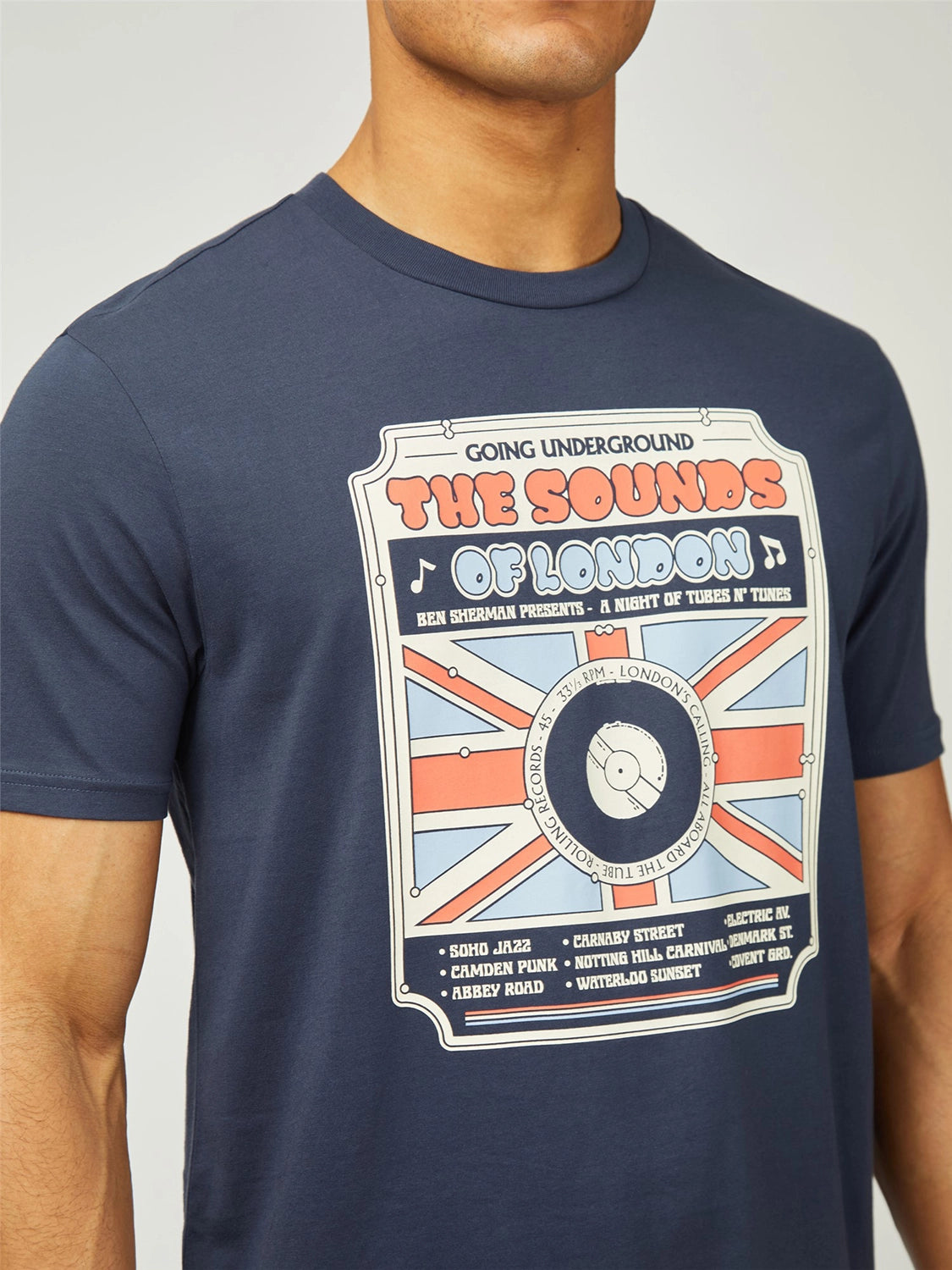 Ben Sherman The Sounds Of London Tee in Blue B0078246