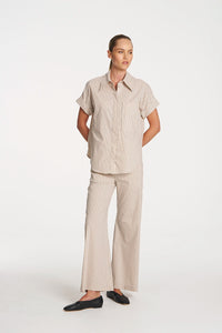 Mela Purdie Suit Pant in Blush/Navy F733 1907