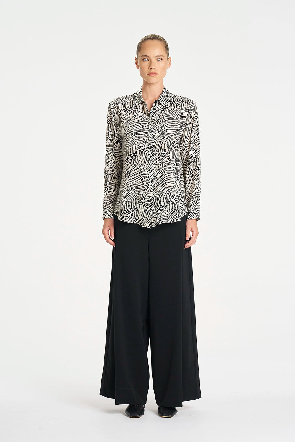 Mela Purdie Soft Shirt in Fossil F860 2822 - Pre-Order July Delivery