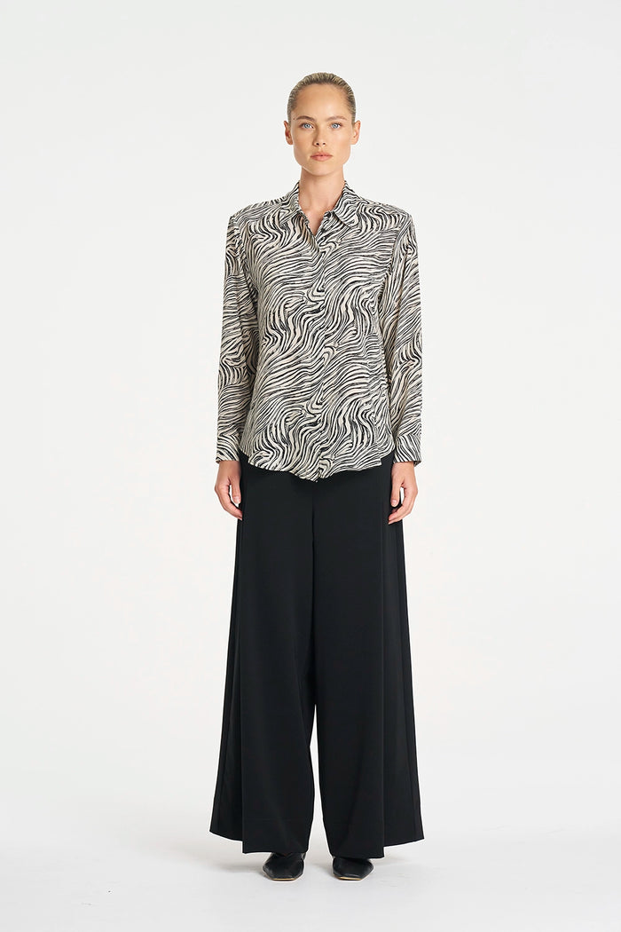 Mela Purdie Soft Shirt in Fossil F860 2822 - Pre-Order July Delivery