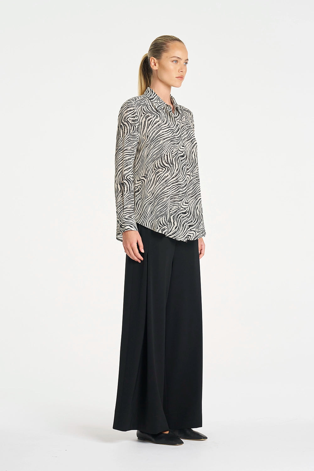 Mela Purdie Soft Shirt in Fossil F860 2822 - Pre-Order July Delivery