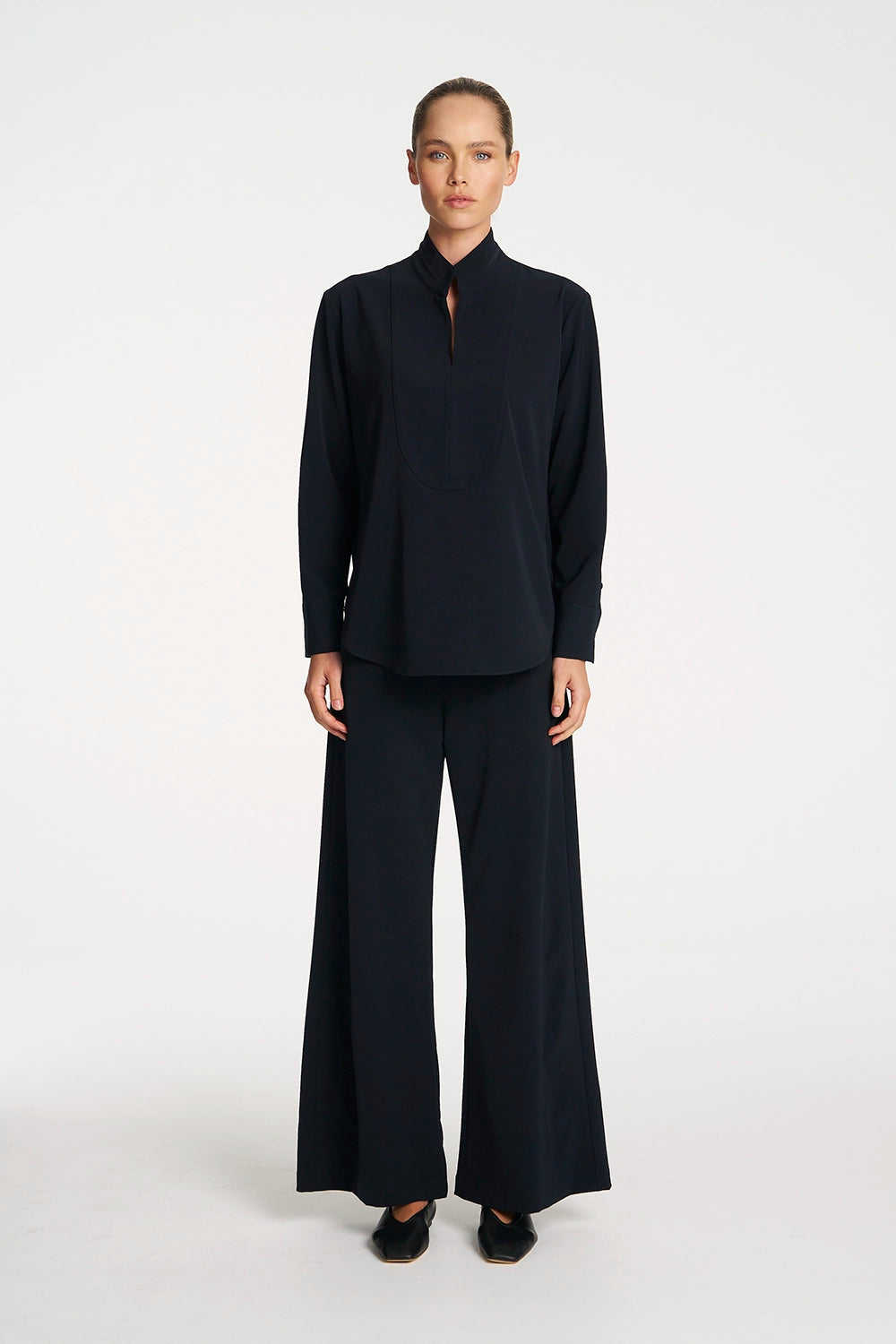 Mela Purdie Formal Shirt In Black F618 8956 - Pre-Order April Delivery