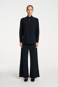 Mela Purdie Formal Shirt In Black F618 8956 - Pre-Order April Delivery