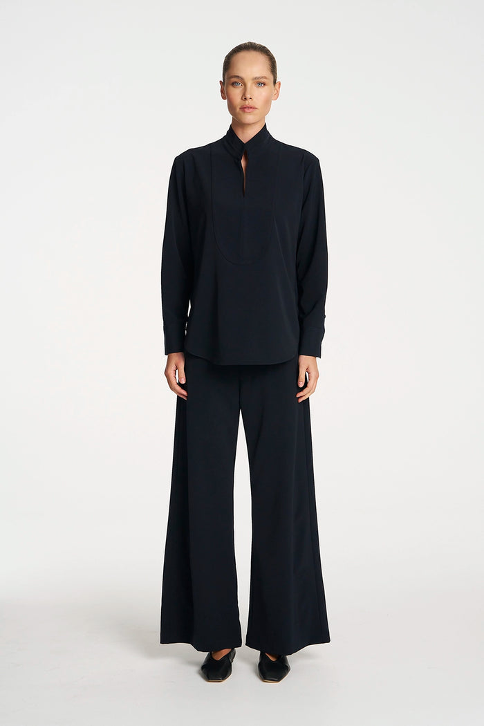 Mela Purdie Formal Shirt In Black F618 8956 - Pre-Order April Delivery