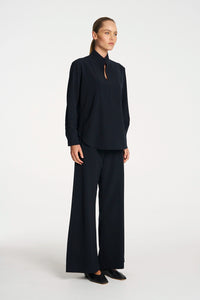 Mela Purdie Formal Shirt In Black F618 8956 - Pre-Order April Delivery