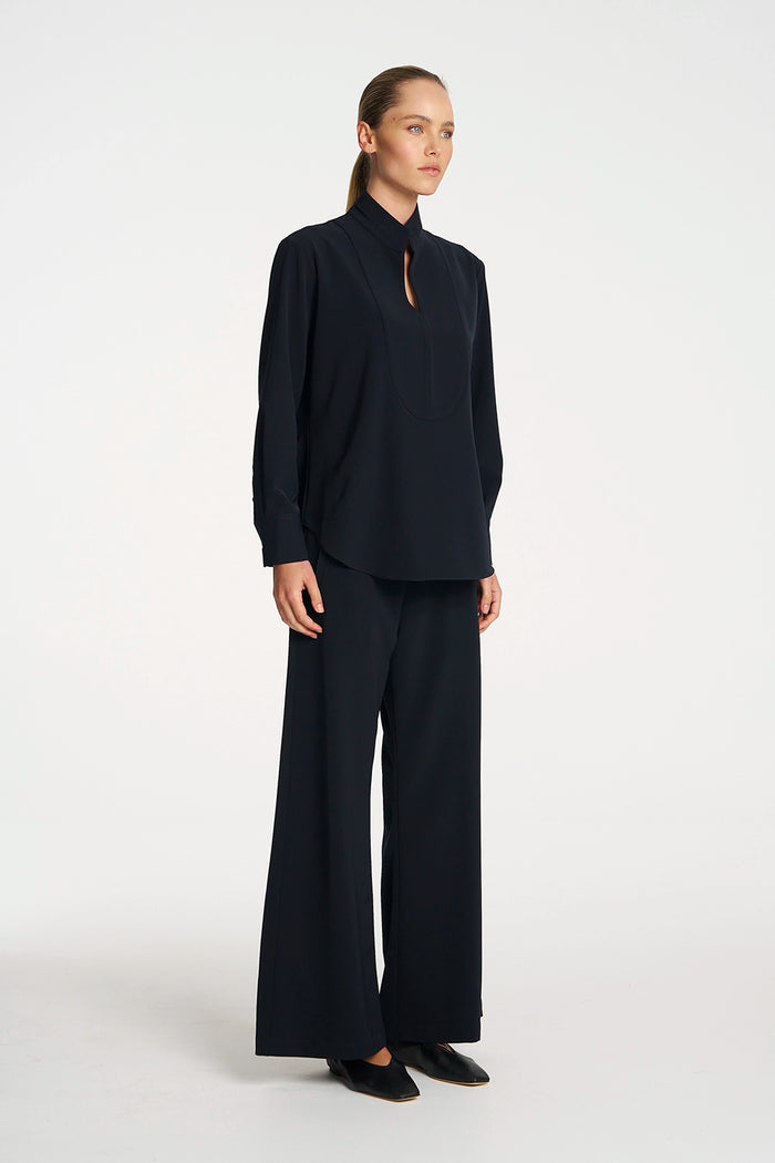 Mela Purdie Formal Shirt In Black F618 8956 - Pre-Order April Delivery