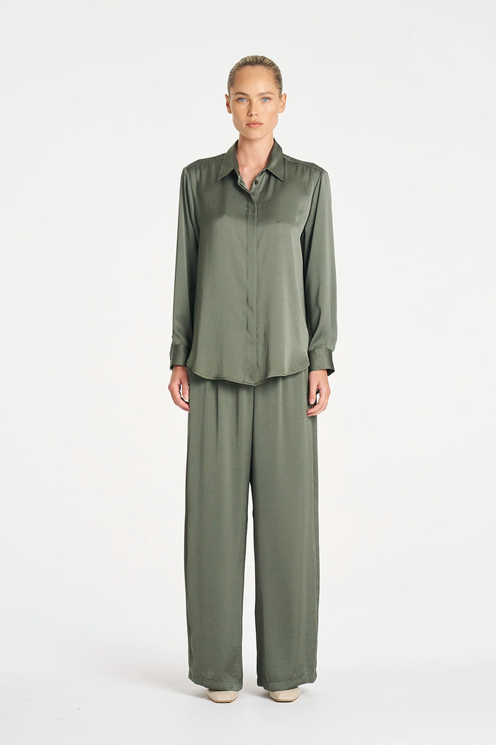 Mela Purdie Soft Shirt in Sage F619 2822 - Pre-Order July Delivery