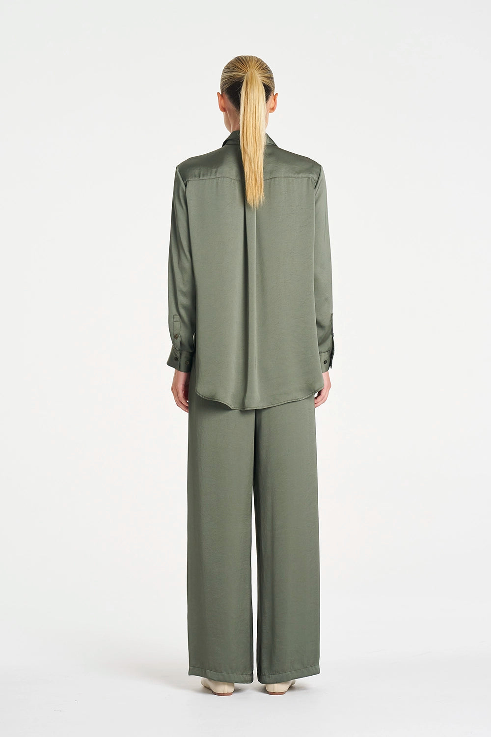 Mela Purdie Soft Shirt in Sage F619 2822 - Pre-Order July Delivery