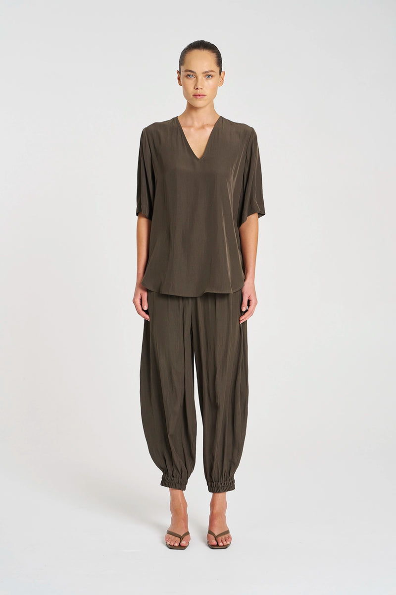 Mela Purdie Swish Plaza Top in Leather F67 8839 - Pre-Order September Delivery