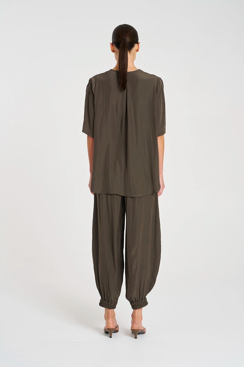 Mela Purdie Swish Plaza Top in Leather F67 8839 - Pre-Order September Delivery