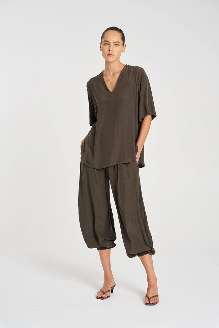 Mela Purdie Swish Plaza Top in Leather F67 8839 - Pre-Order September Delivery