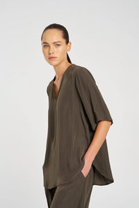 Mela Purdie Swish Plaza Top in Leather F67 8839