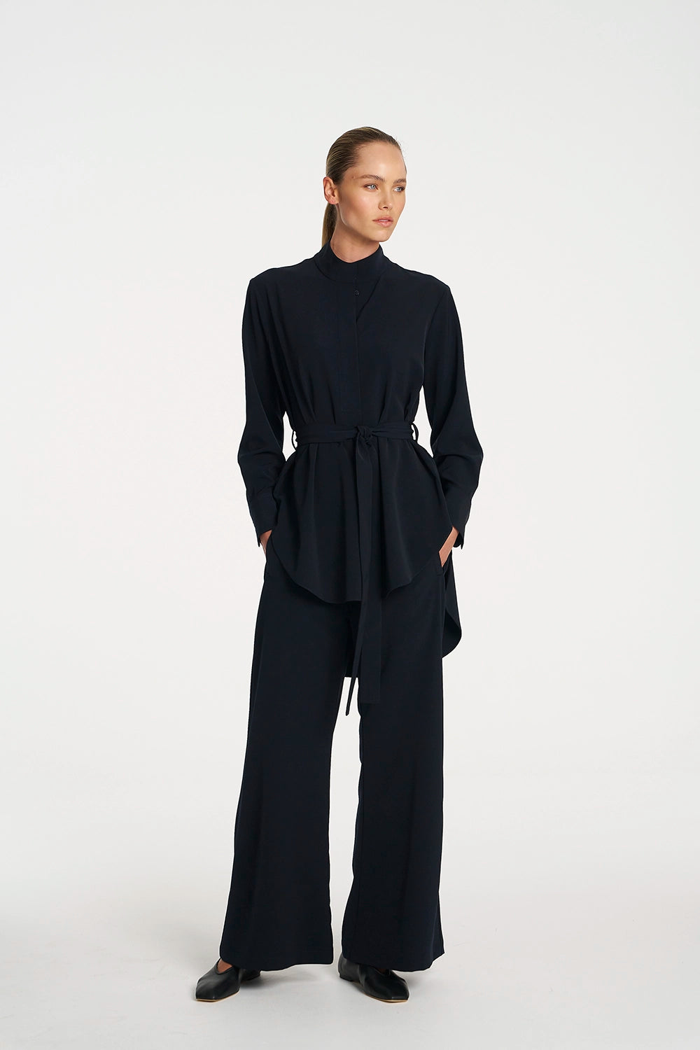 Mela Purdie Cylinder Tunic In Black F618 8977