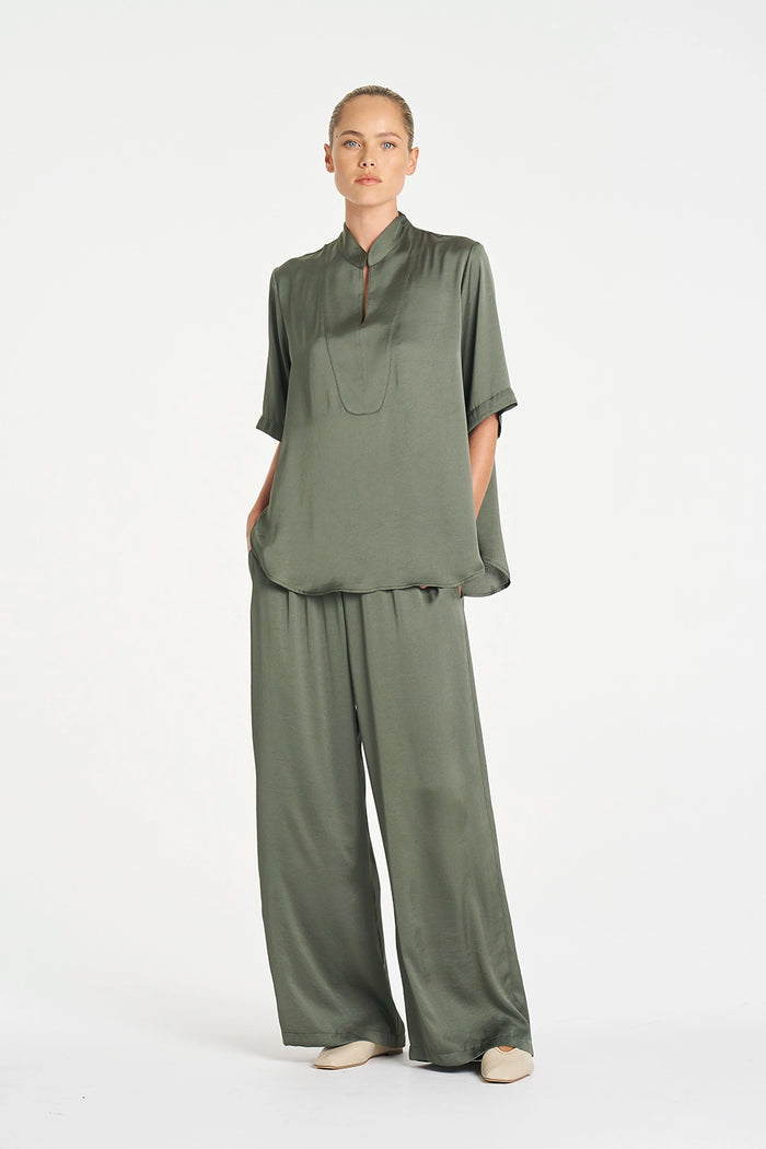 Mela Purdie Maxi Pace Pant in Sage F619 1940 - Pre-Order July Delivery