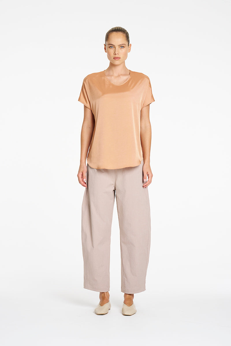 Mela Purdie Barrel Leg Pant in Fawn F416 10002 - Pre-Order August Delivery