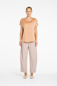 Mela Purdie Barrel Leg Pant in Fawn F416 10002 - Pre-Order August Delivery