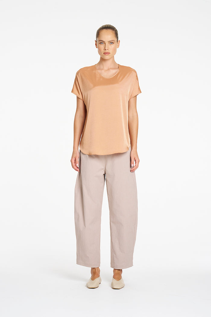 Mela Purdie Barrel Leg Pant in Fawn F416 10002 - Pre-Order August Delivery