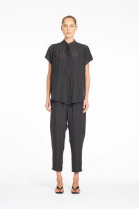 Mela Purdie SS Soft Blouse in Bark F67 80069 - Pre-Order September Delivery