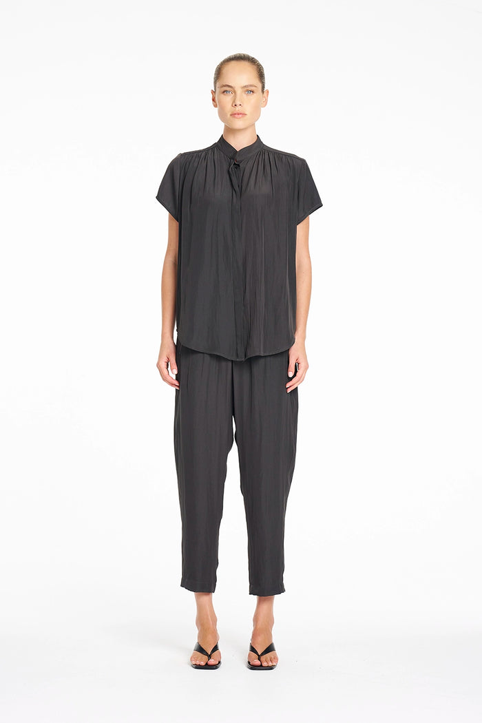 Mela Purdie SS Soft Blouse in Bark F67 80069 - Pre-Order September Delivery