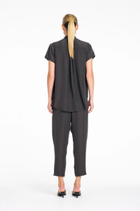 Mela Purdie SS Soft Blouse in Bark F67 80069 - Pre-Order September Delivery