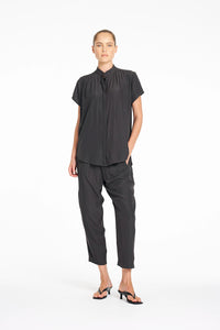 Mela Purdie SS Soft Blouse in Bark F67 80069 - Pre-Order September Delivery