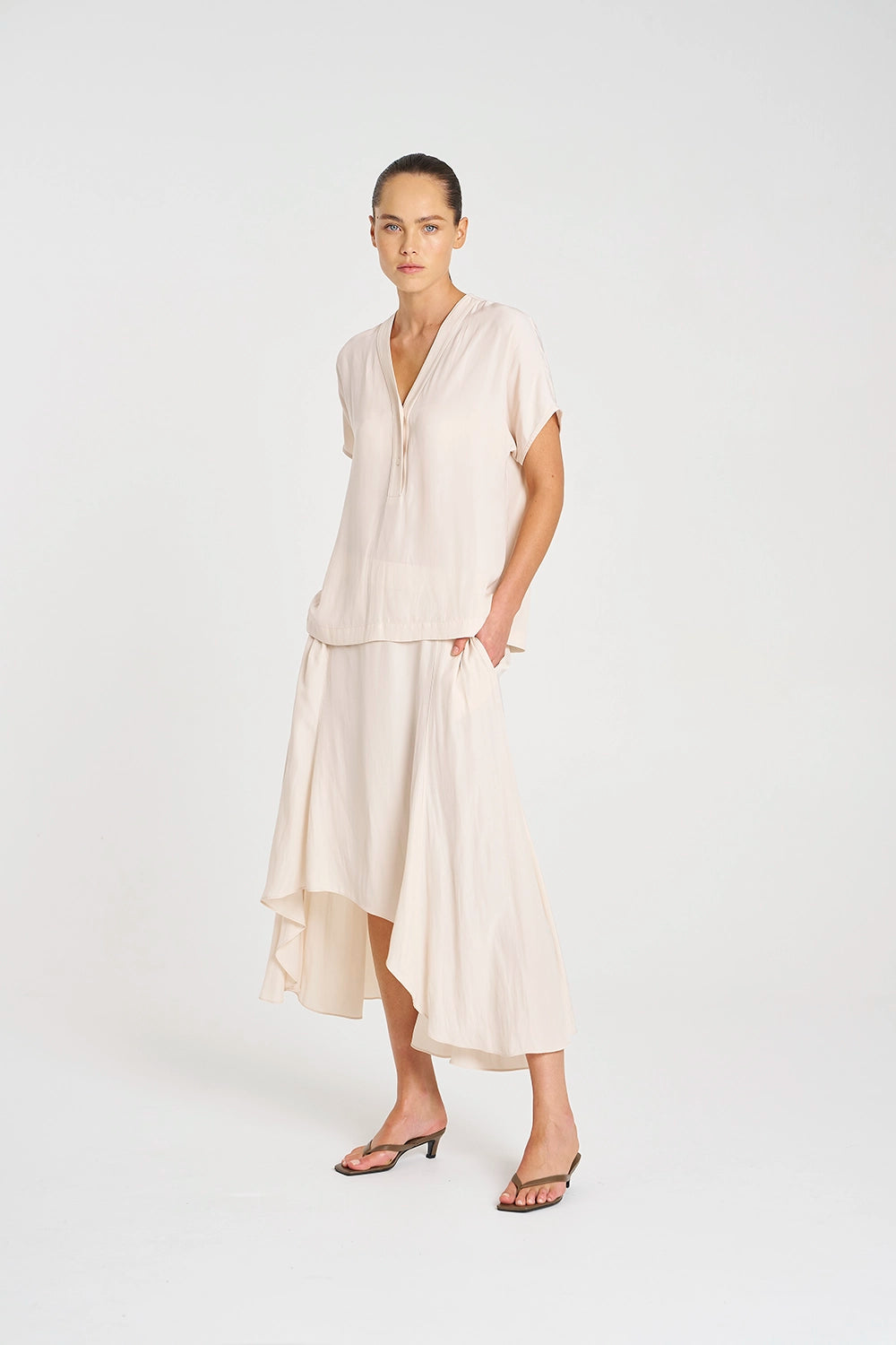 Mela Purdie Wedge Tab Shell in Meringue F67 8804 - Pre-Order September Delivery
