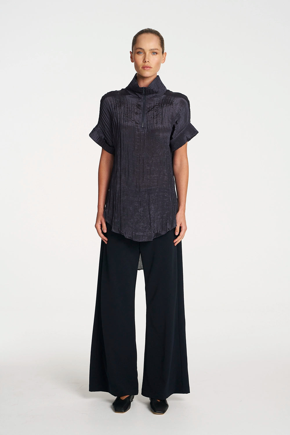 Mela Purdie Funnel Tunic In Black F620 8964
