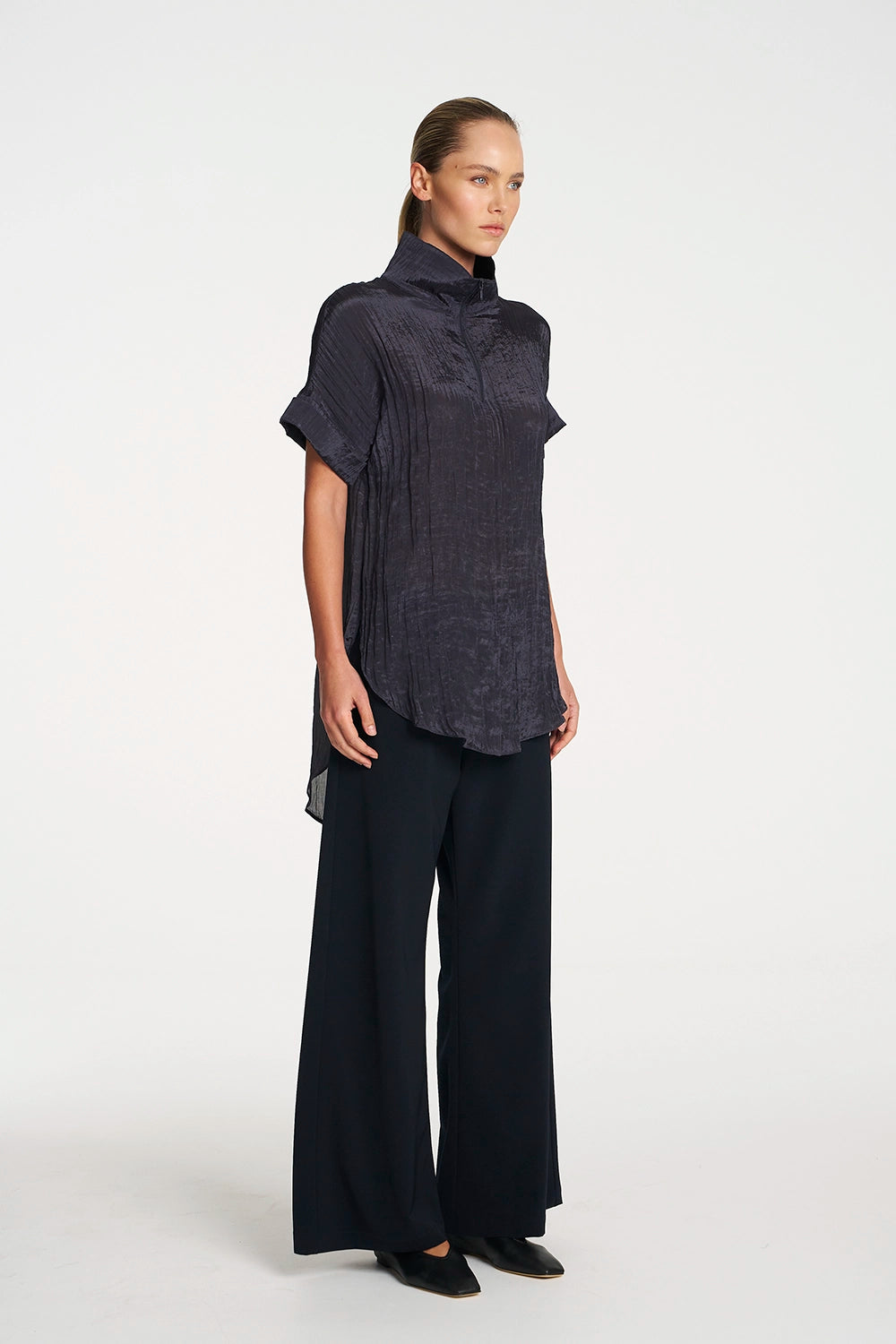 Mela Purdie Funnel Tunic In Black F620 8964