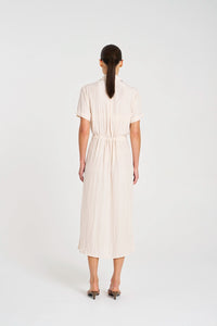 Mela Purdie Draw Waist T Dress in Meringue F67 3007