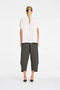 Mela Purdie Cropped Tuscan Pant in Bark F65 1514 - Pre-Order September Delivery