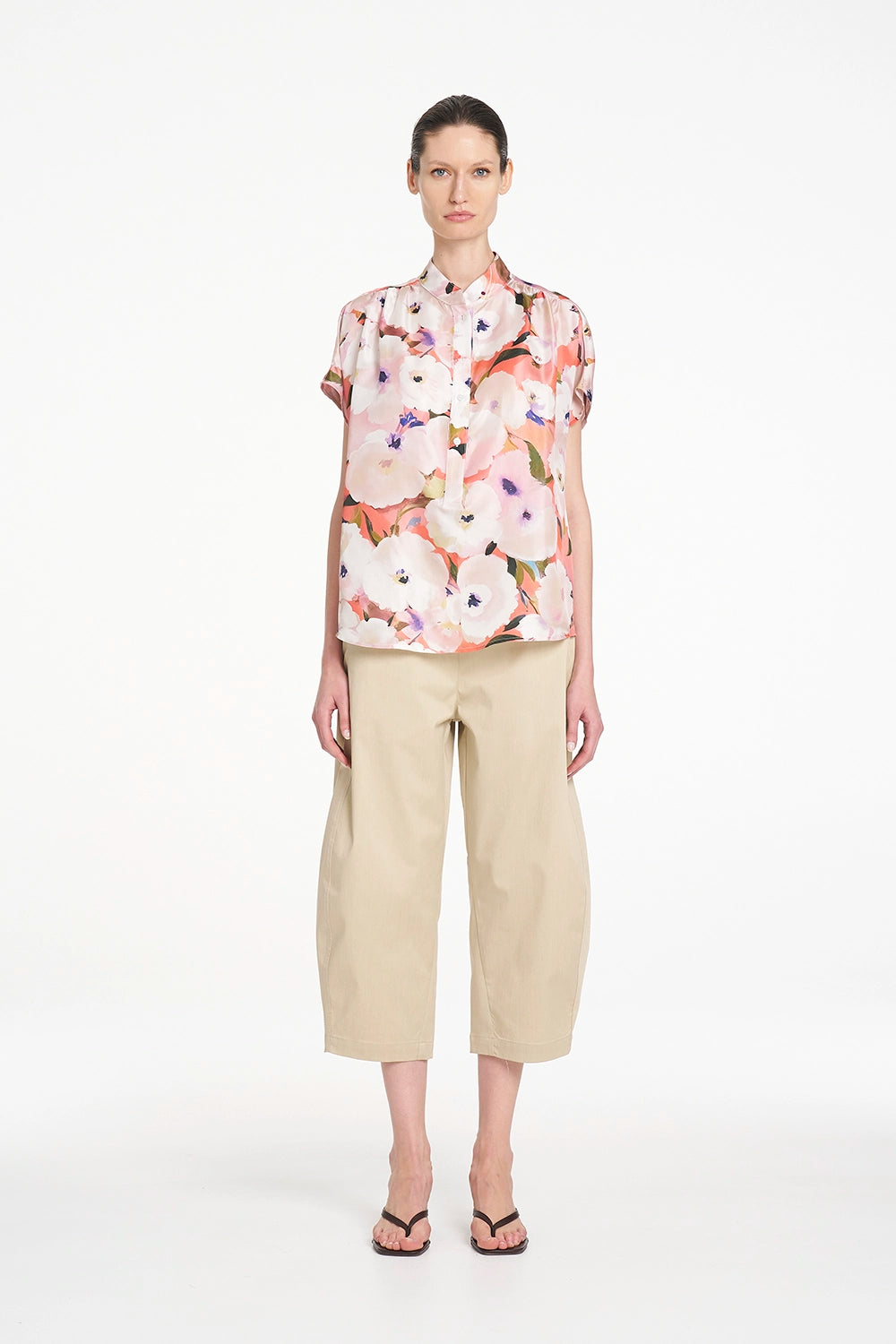 Mela Purdie Gathered Shell in Poppy F870 80117 - Pre-Order November Delivery