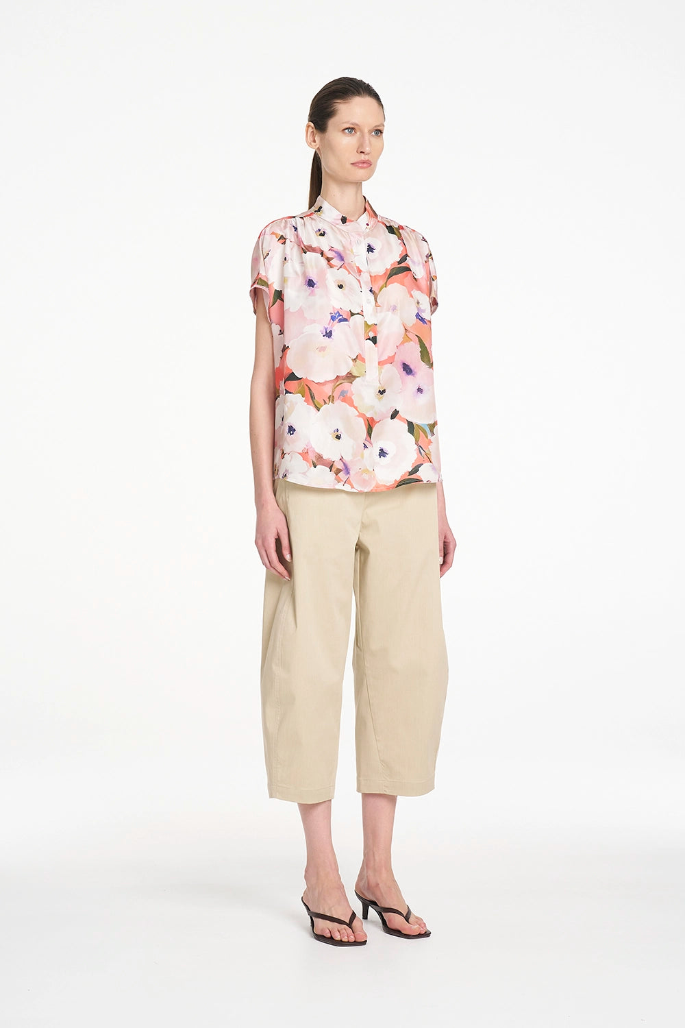Mela Purdie Gathered Shell in Poppy F870 80117 - Pre-Order November Delivery